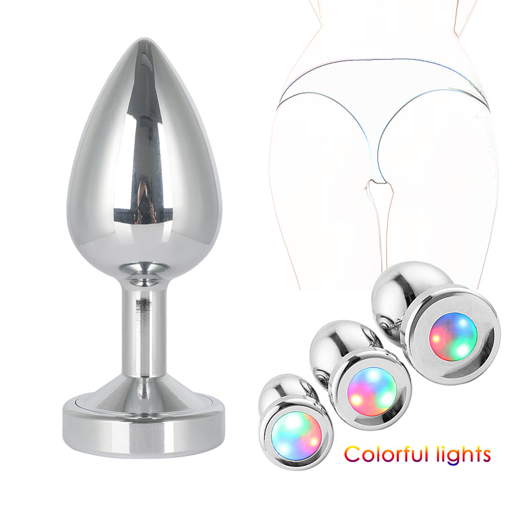 Light Up LED Metallic Butt Plug