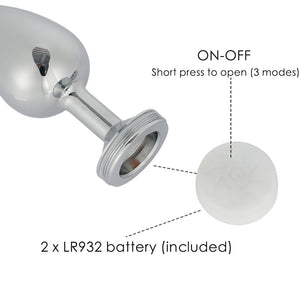 Light Up LED Metallic Butt Plug