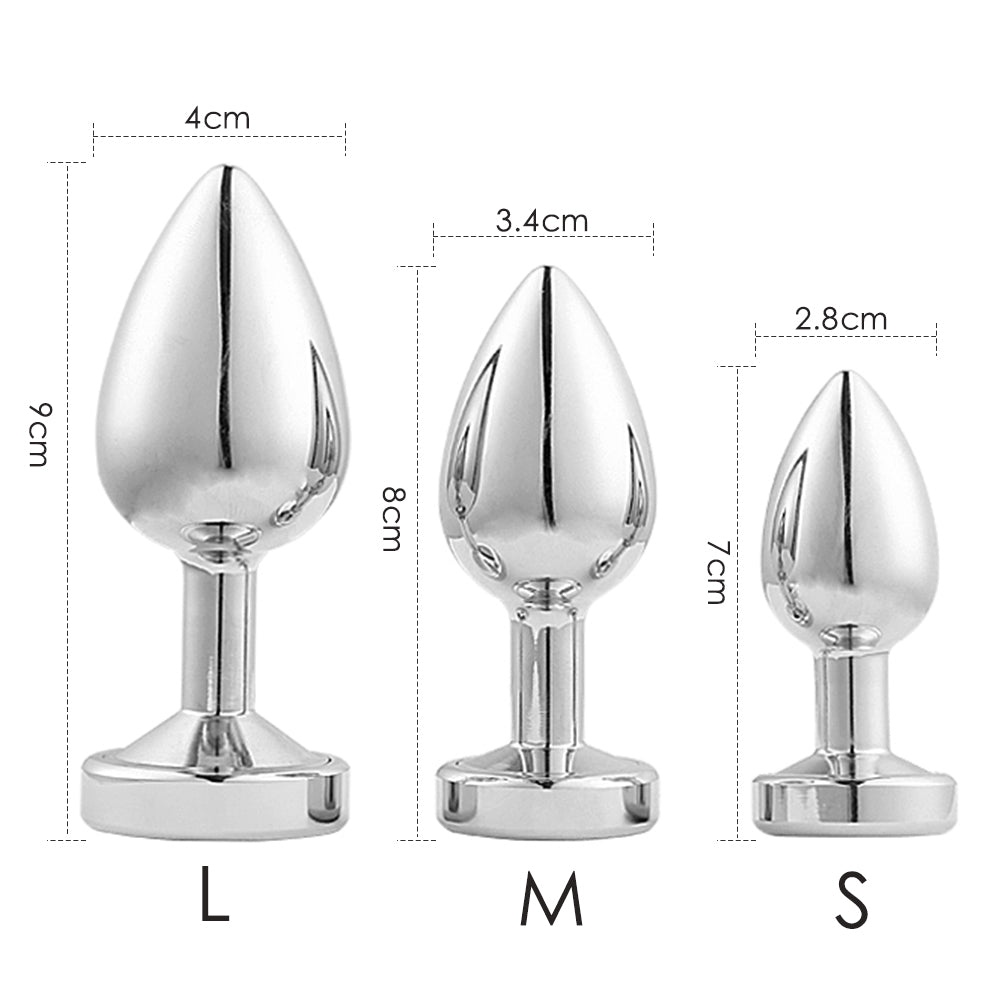 Light Up LED Metallic Butt Plug honeypleasures Light Up LED Metallic Butt Plug honeypleasures
