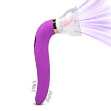 Load image into Gallery viewer, Clitoral Sucking &amp; Licking Tongue Vibrator with 2 Cups (Long Size Version), 8 Function