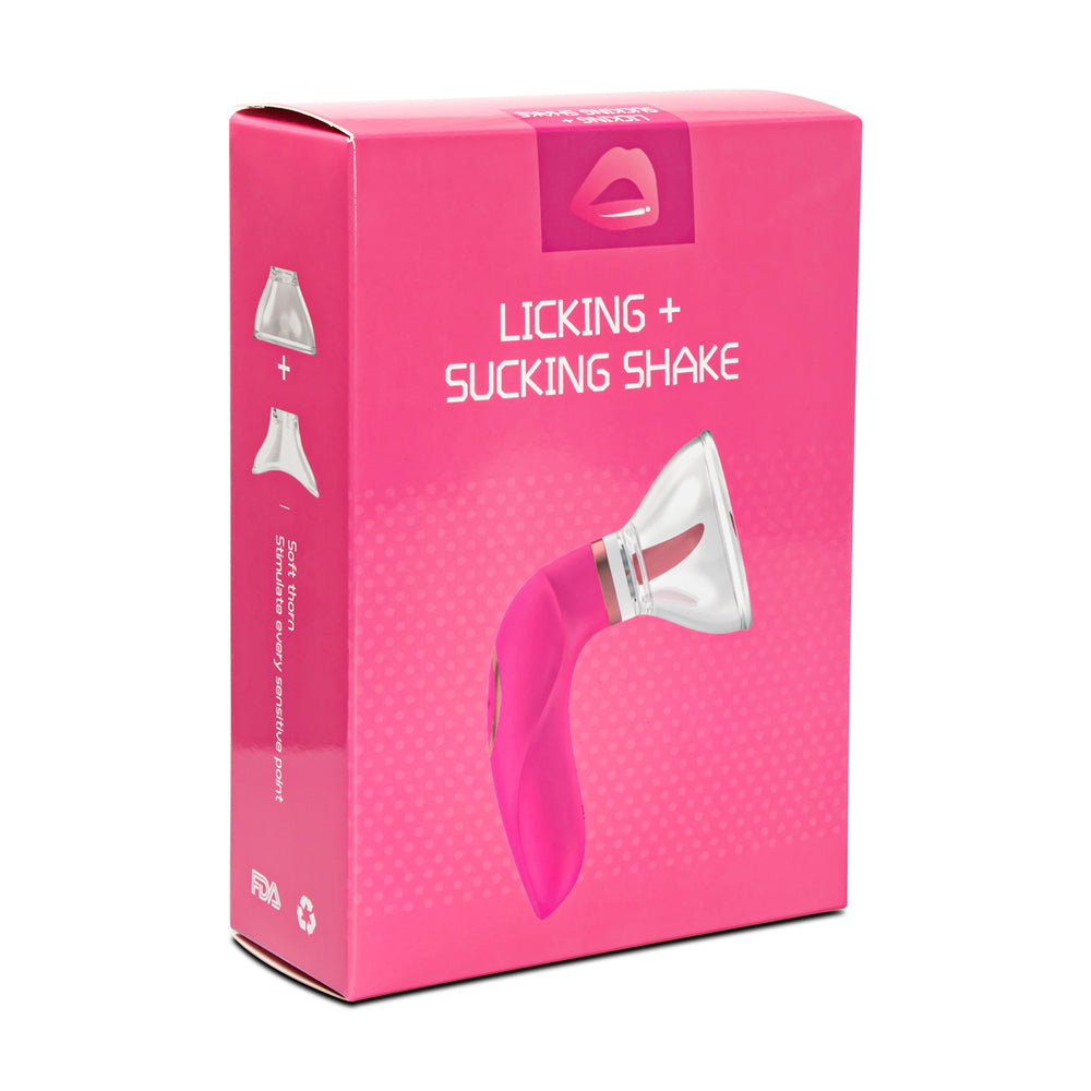 Clitoral Sucking & Licking Tongue Vibrator with 2 Cups (Small Size Version), 8 Function