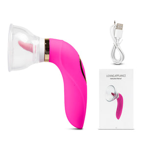 Clitoral Sucking & Licking Tongue Vibrator with 2 Cups (Small Size Version), 8 Function