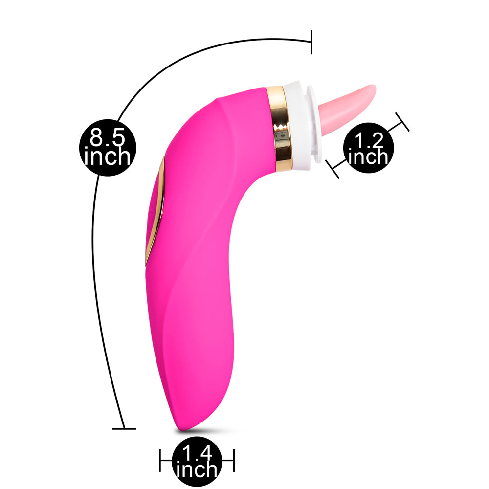 Clitoral Sucking & Licking Tongue Vibrator with 2 Cups (Small Size Version), 8 Function