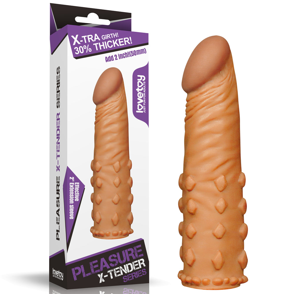 Lovetoy Add 2" Pleasure X Tender Penis Sleeve