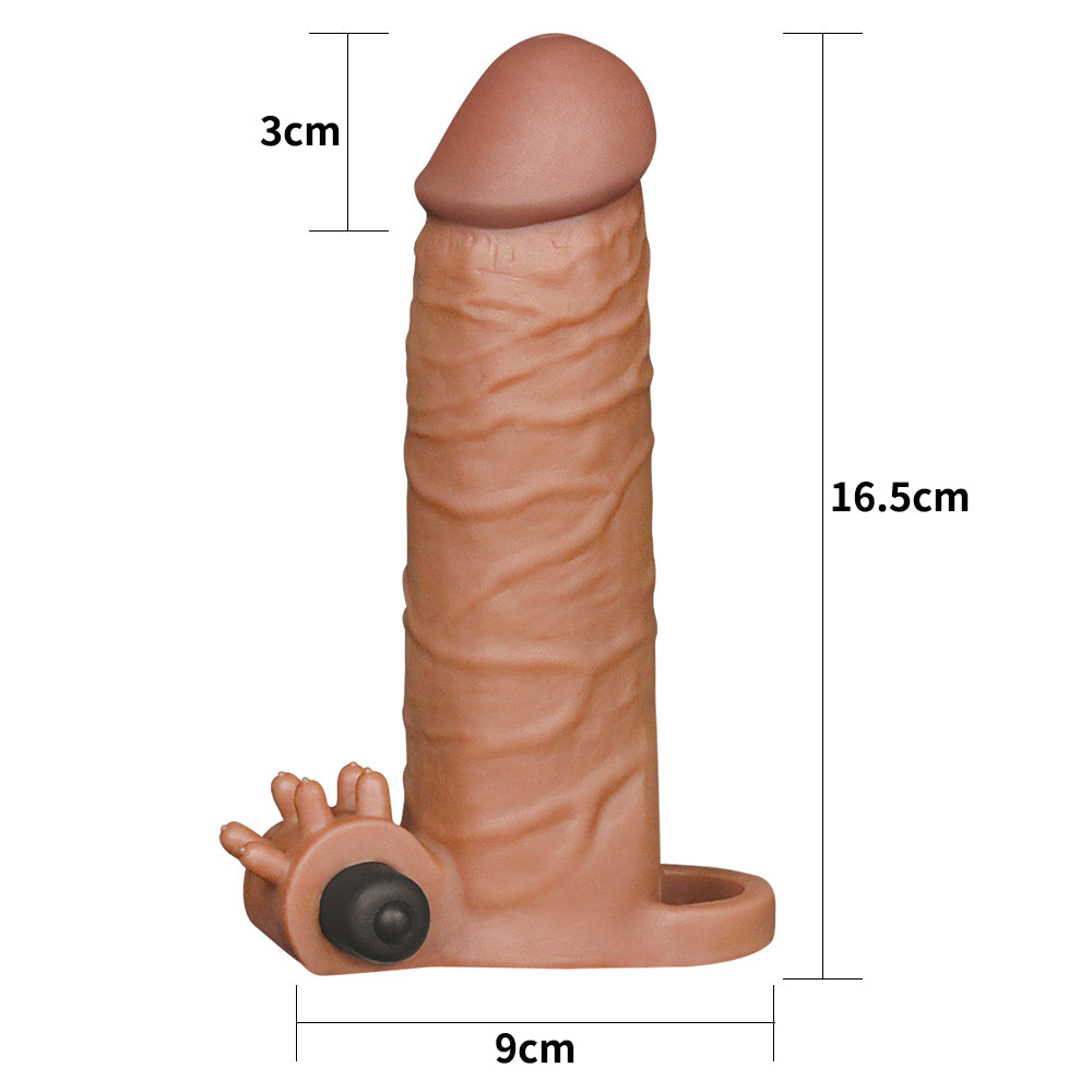 Lovetoy Add 2" Pleasure X Tender Vibrating Penis Sleeve