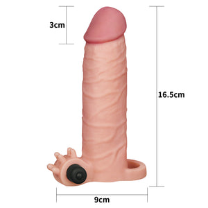 Lovetoy Add 2" Pleasure X Tender Vibrating Penis Sleeve