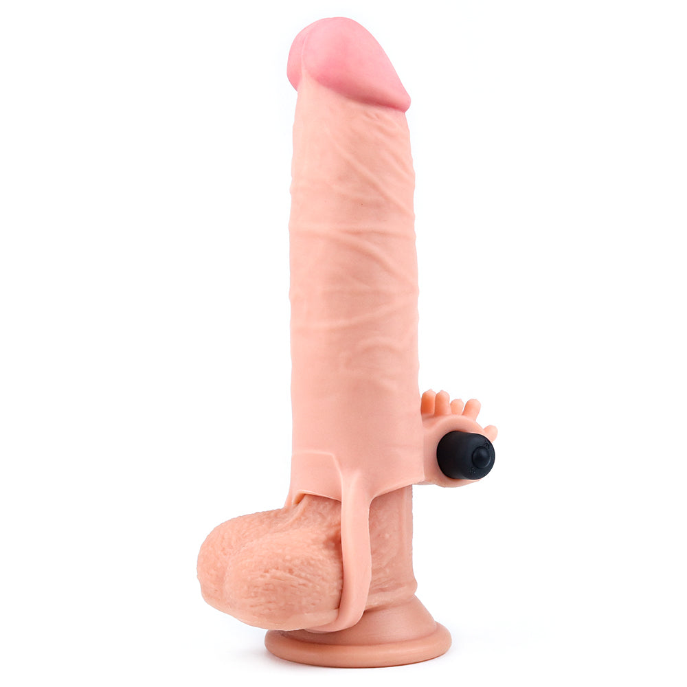 Lovetoy Add 2" Pleasure X Tender Vibrating Penis Sleeve