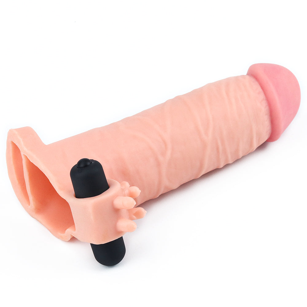 Lovetoy Add 2" Pleasure X Tender Vibrating Penis Sleeve