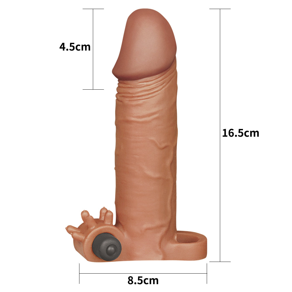 Lovetoy Add 2" Pleasure X Tender Vibrating Penis Sleeve