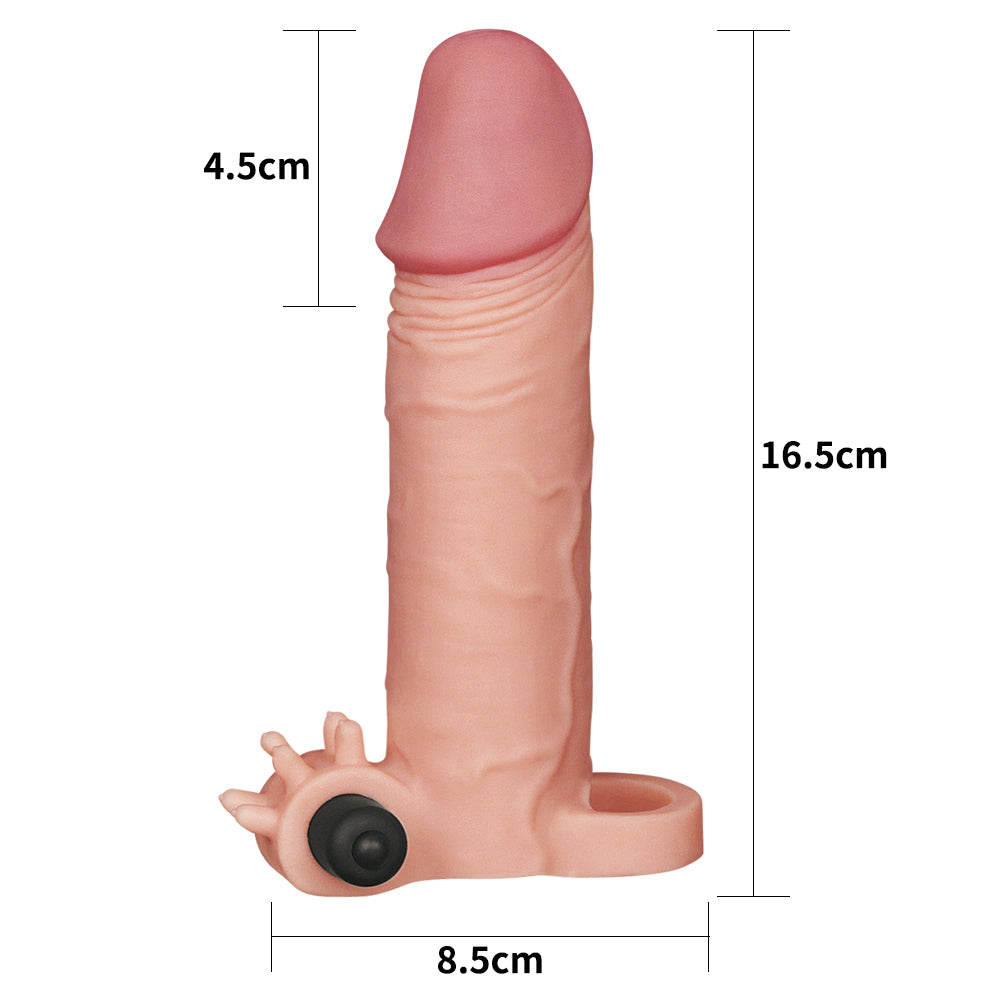 Lovetoy Add 2" Pleasure X Tender Vibrating Penis Sleeve