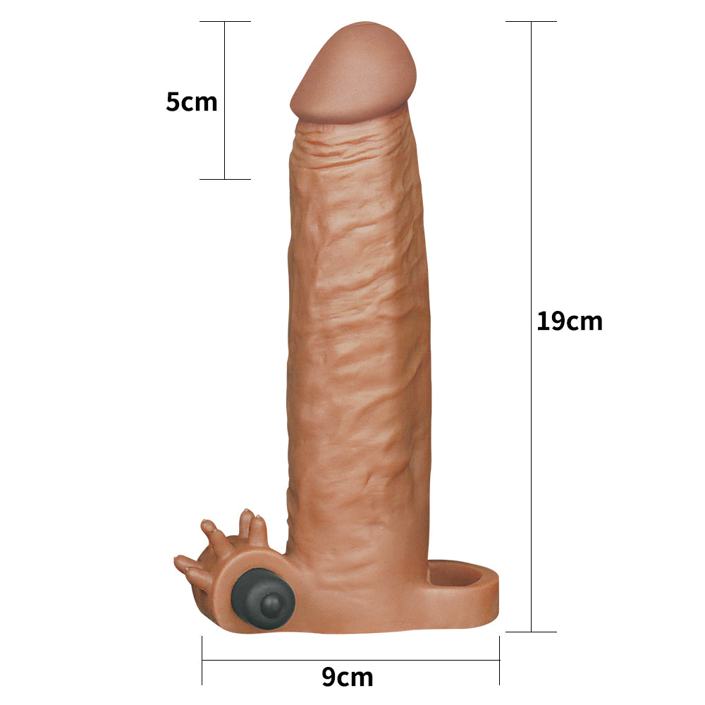 Lovetoy Add 2" Pleasure X Tender Vibrating Penis Sleeve