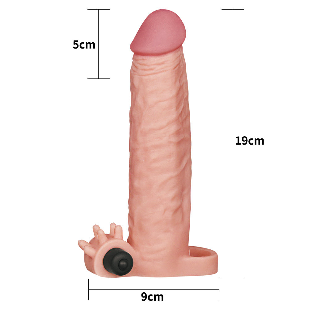 Lovetoy Add 2" Pleasure X Tender Vibrating Penis Sleeve