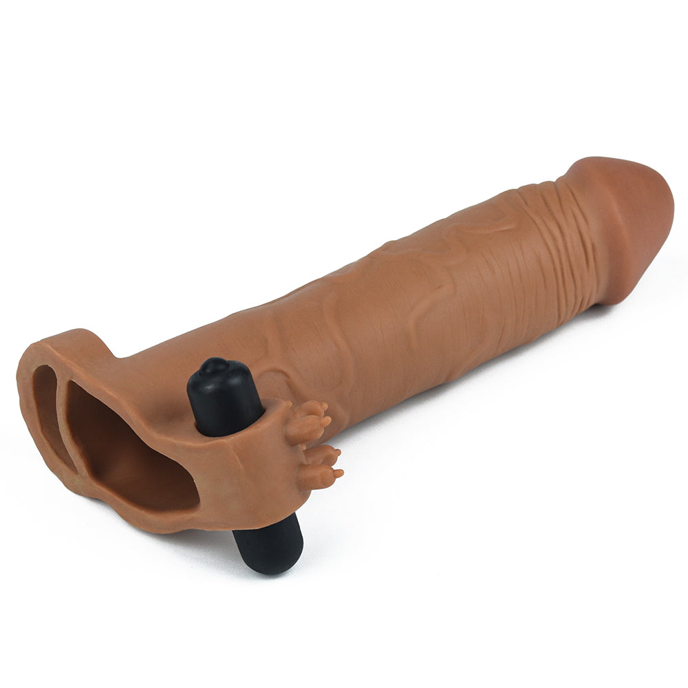 Lovetoy Add 3" Pleasure X Tender Vibrating Penis Sleeve