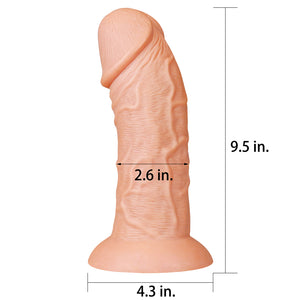 Lovetoy 9.5'' Realistic Curved Dildo