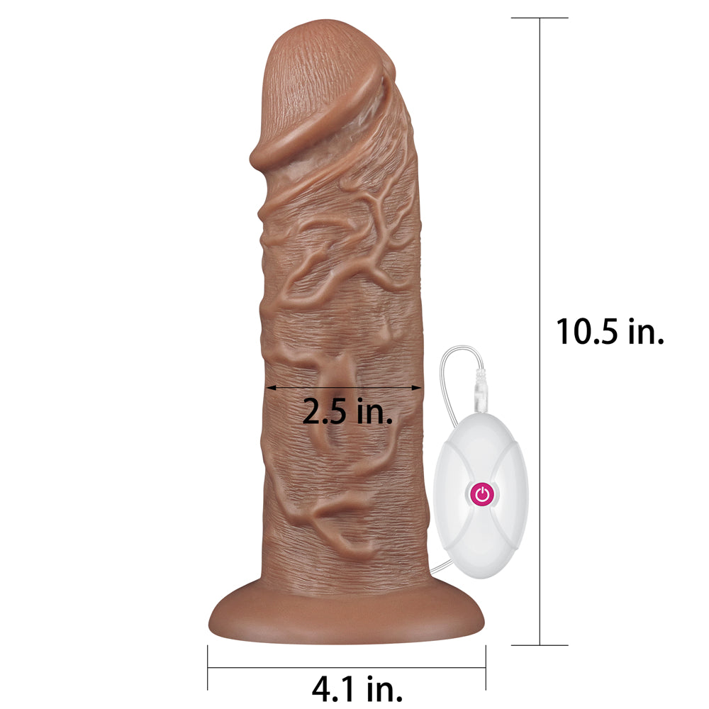 Lovetoy 10.5'' Realistic Chubby Vibrating Dildo