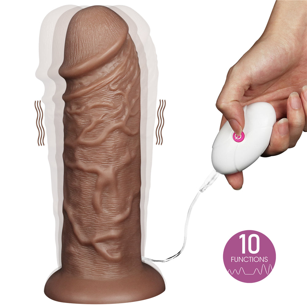 Lovetoy 10.5'' Realistic Chubby Vibrating Dildo