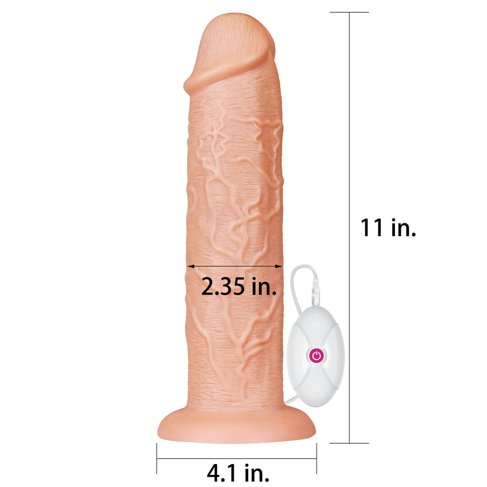 Lovetoy 11'' Realistic Long Vibrating Dildo