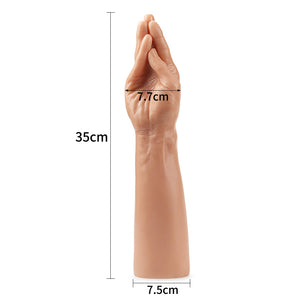 13.5" Tapered Fingers Fisting Hand Dildo