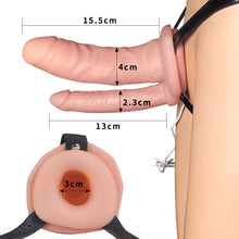 Load image into Gallery viewer, Lovetoy Vibrating Unisex Hollow Strap On, Double Penetrator