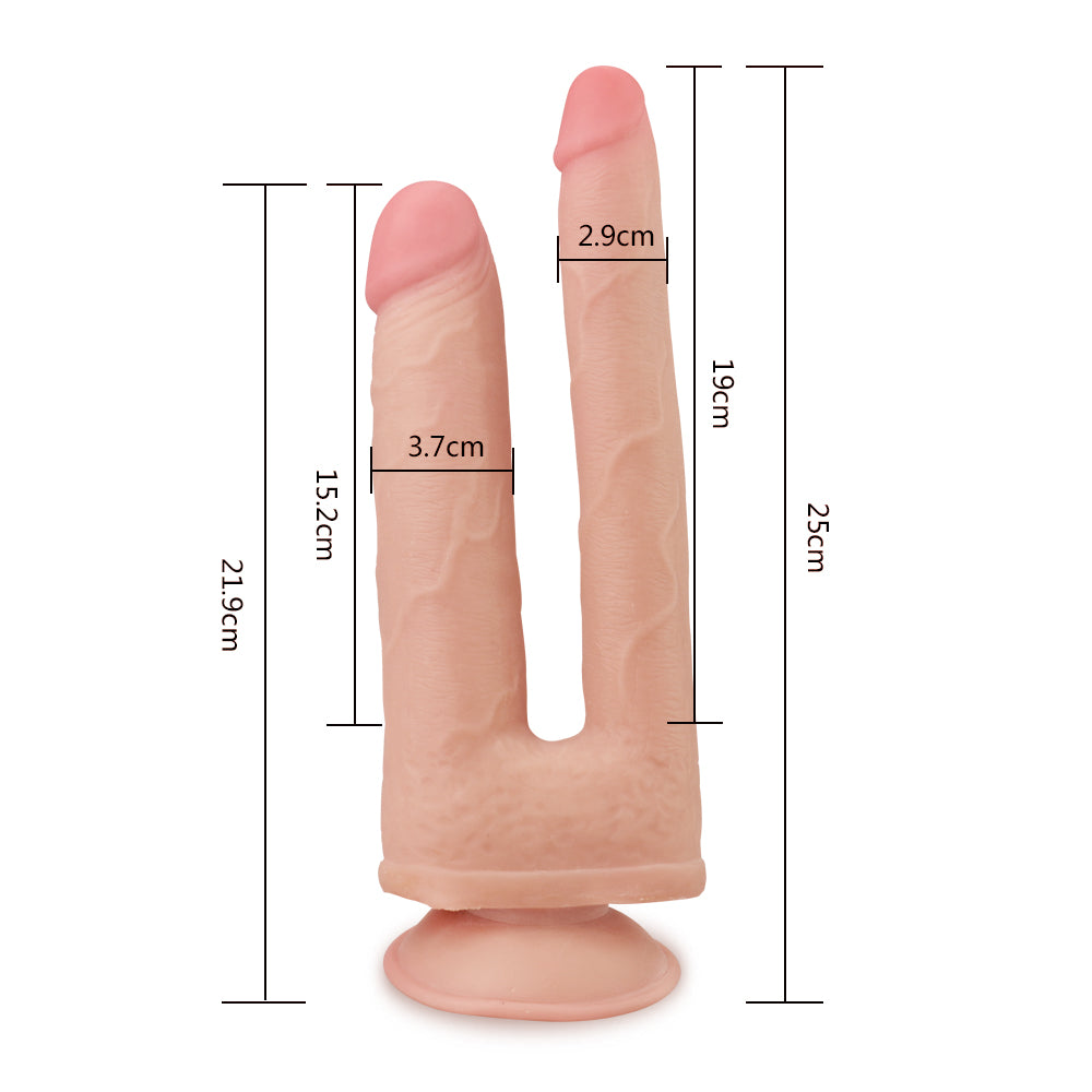 Lovetoy Skinlike Double Penetration Soft Cock, 7.8 inch