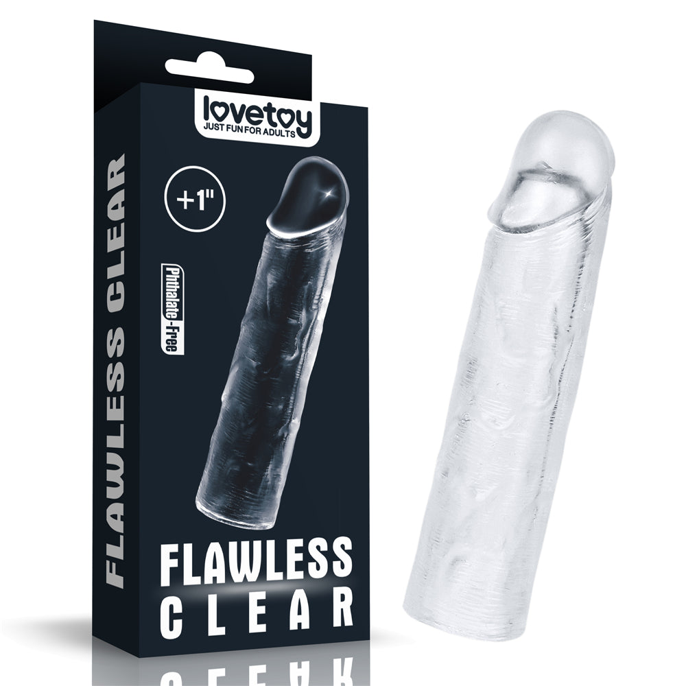 Lovetoy Flawless Clear Penis Sleeve Add 1''