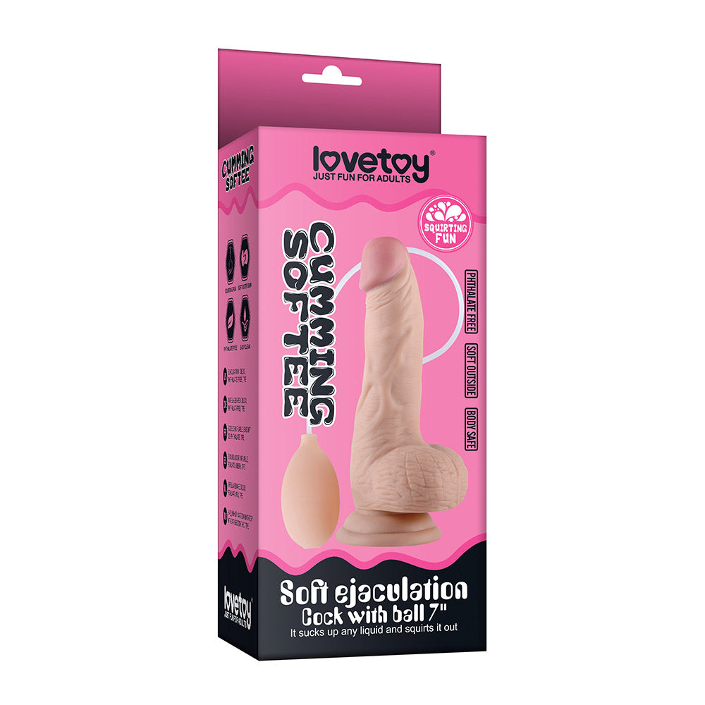 Lovetoy 8" Soft Ejaculation Cock with Ball