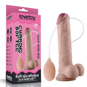 Lovetoy 9" Soft Ejaculation Cock with Ball