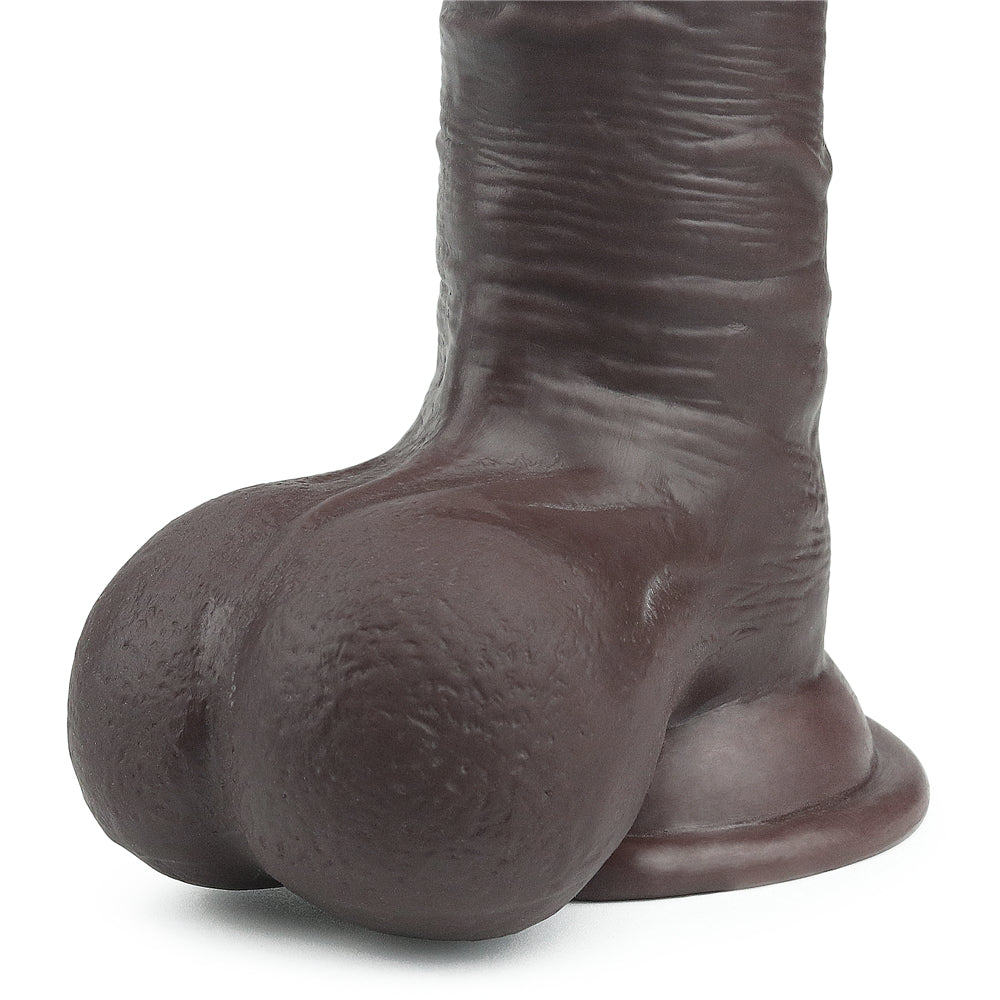 Lovetoy 7.8'' Sliding Skin Dual Layer Dong - Whole Testicle