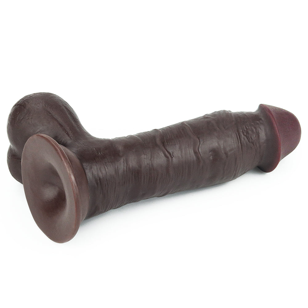 Lovetoy 7.8'' Sliding Skin Dual Layer Dong - Whole Testicle