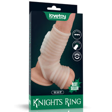 Load image into Gallery viewer, Lovetoy Vibrating Wave Knights Ring with Scrotum Sleeve