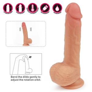 Lovetoy 8.5" Dual layered Silicone Rotating Nature Cock Liam, 5 Function