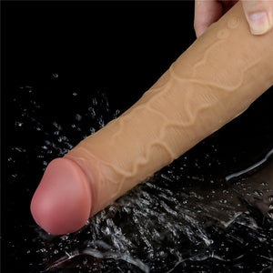 Lovetoy 8" Dual Layered Silicone Rotator, 10 Function