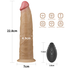 Load image into Gallery viewer, Lovetoy 9&quot; Dual Layered Silicone Rotator, 10 Function