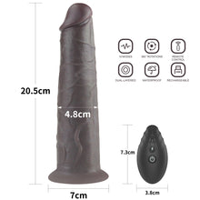 Load image into Gallery viewer, Lovetoy 8&quot; Dual Layered Silicone Rotator, 10 Function