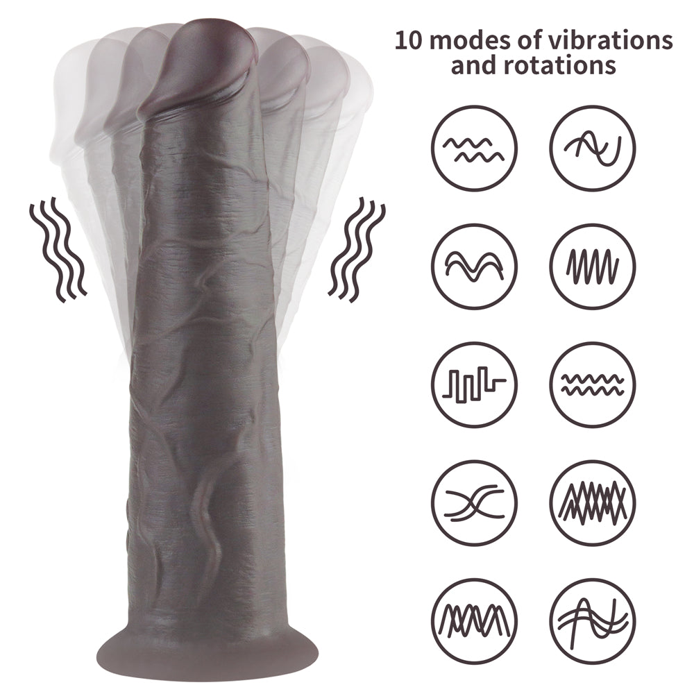 Lovetoy 8" Dual Layered Silicone Rotator, 10 Function