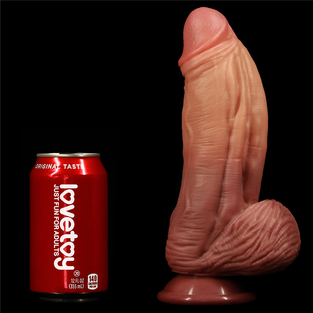 Lovetoy 10'' Dual layered Liquid Silicone Nature Cock