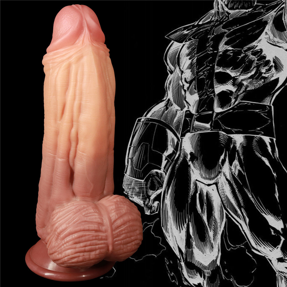 Lovetoy 10'' Dual layered Liquid Silicone Nature Cock