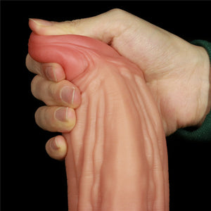 Lovetoy 10'' Dual layered Liquid Silicone Nature Cock