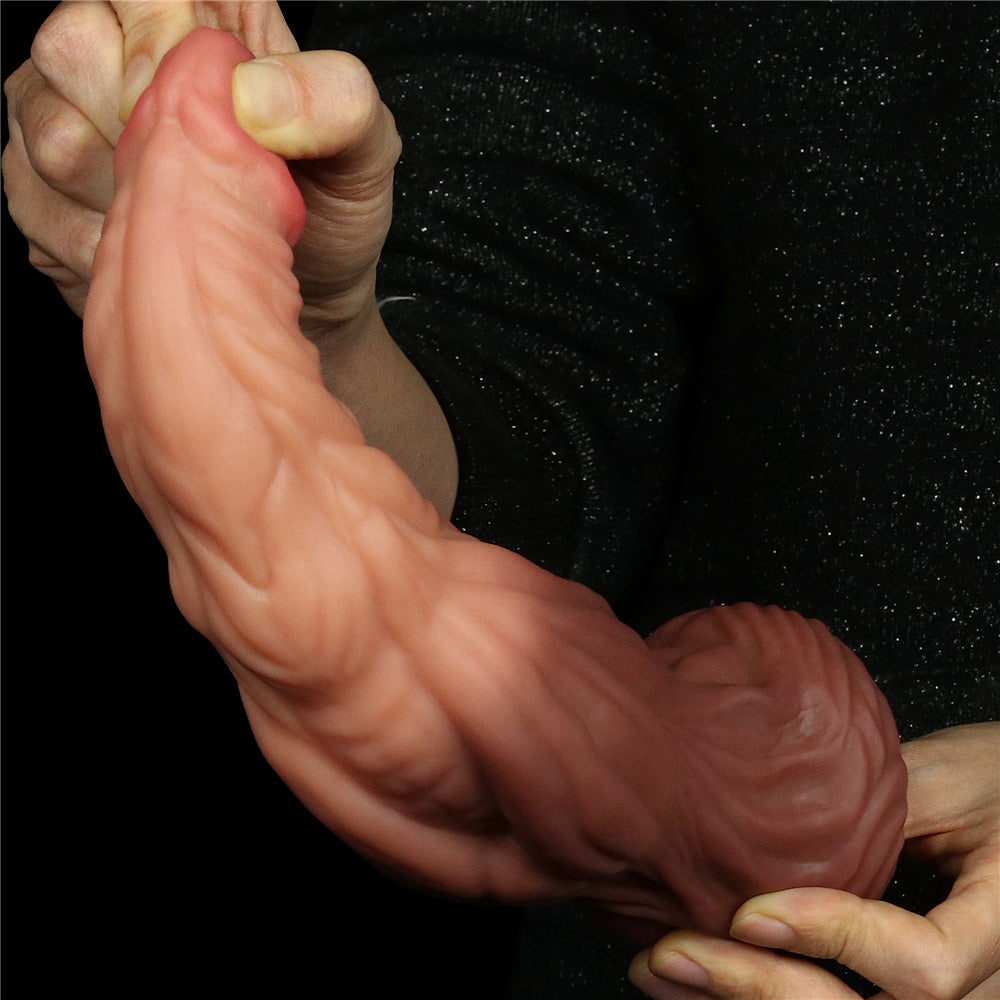 Lovetoy 9.5'' Dual layered Liquid Silicone Nature Cock