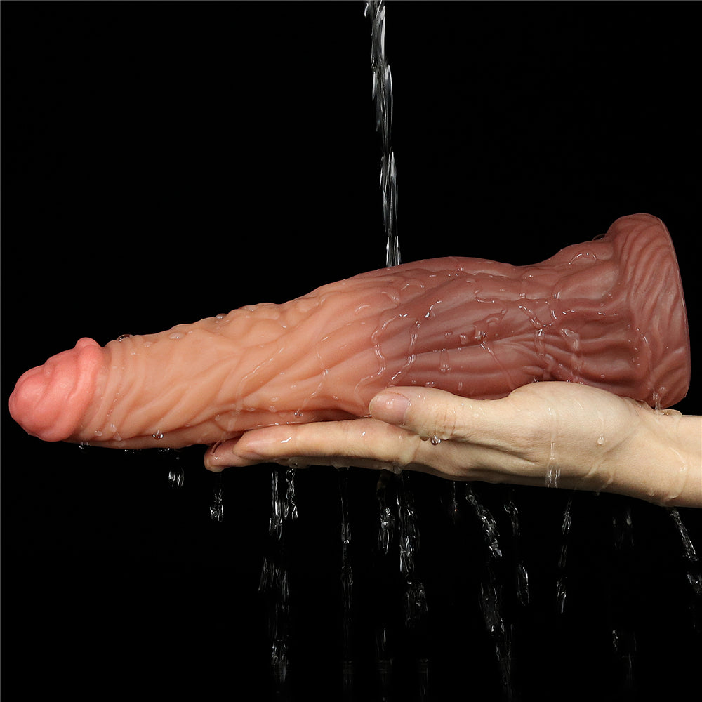 Lovetoy 9.5'' Dual layered Liquid Silicone Nature Cock