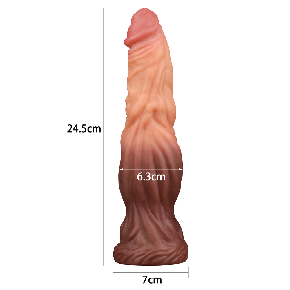 Lovetoy 9.5'' Dual layered Liquid Silicone Nature Cock