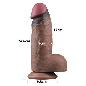 Lovetoy 9.5" Dual Layered Silicone Cock XXL