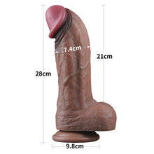 Load image into Gallery viewer, Lovetoy 11&quot; Dual Layered Silicone Cock XXL