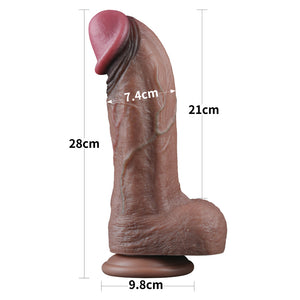 Lovetoy 11" Dual Layered Silicone Cock XXL