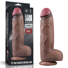 Load image into Gallery viewer, Lovetoy 12&quot; Dual Layered Silicone Cock XXL