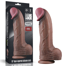 Load image into Gallery viewer, Lovetoy 13&quot; Dual Layered Silicone Cock XXL