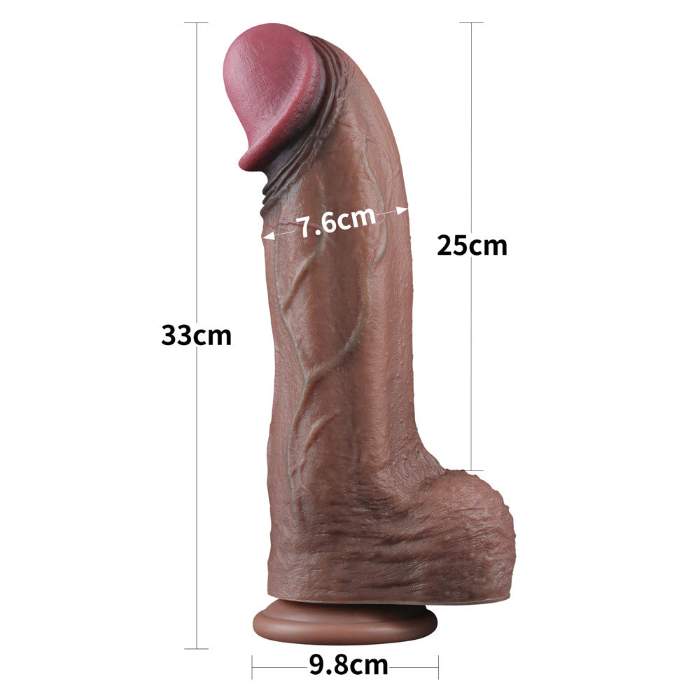 Lovetoy 13" Dual Layered Silicone Cock XXL