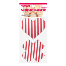 Load image into Gallery viewer, Lovetoy Cross and Heart Nipple Pasties (2 Pack)