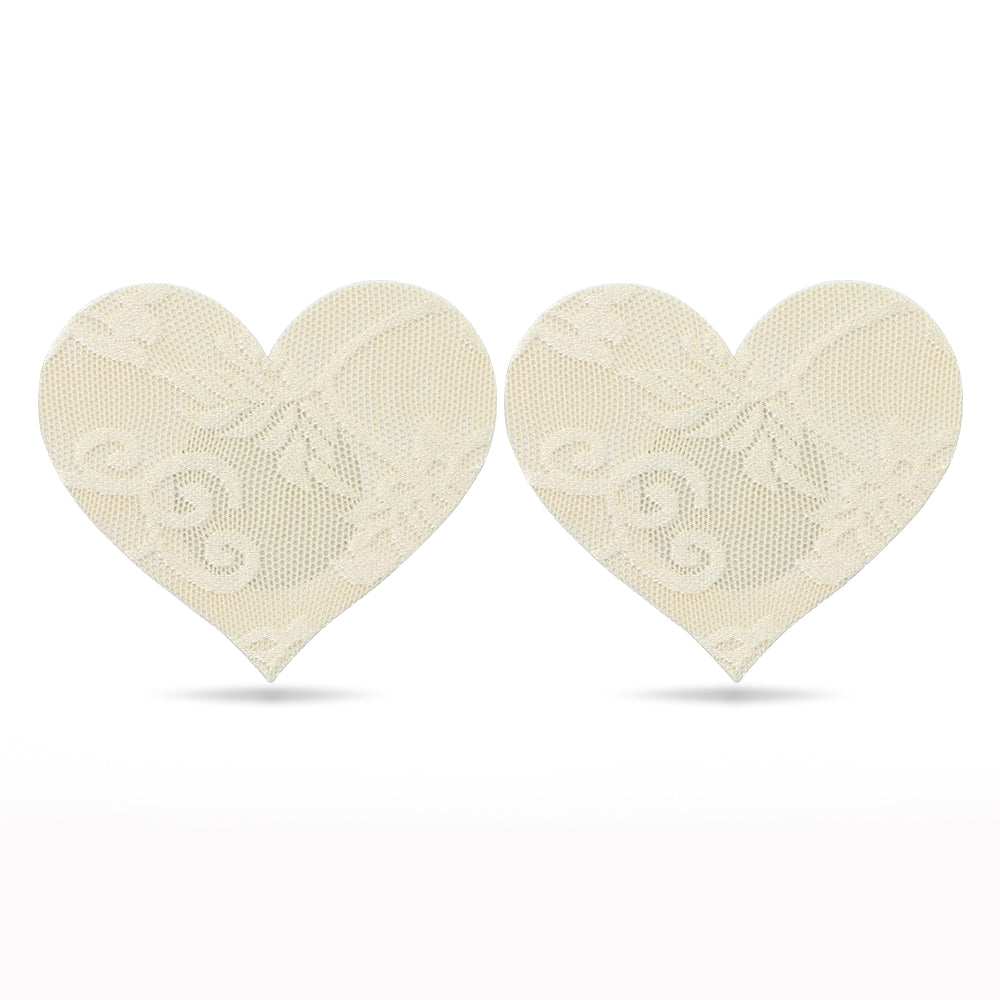 Lovetoy Lace Heart and Flower Nipple Pasties (2 Pack)