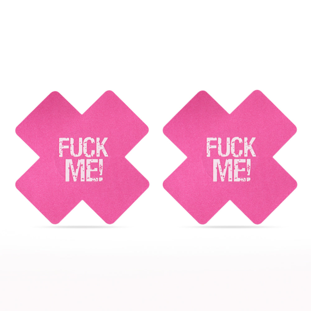 Lovetoy FUCK ME Cross Pattern Nipple Pasties (2 Pack)